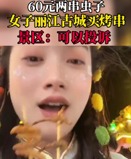 女子丽江60元买2串烧烤仅6只虫 烧烤可以烤什么食材