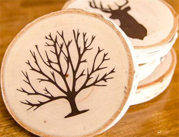 怎么用木桩DIY手绘杯垫创意设计