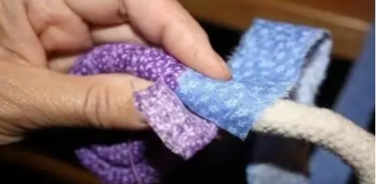 怎么绳子和碎布头手工制作创意布艺杂物筐