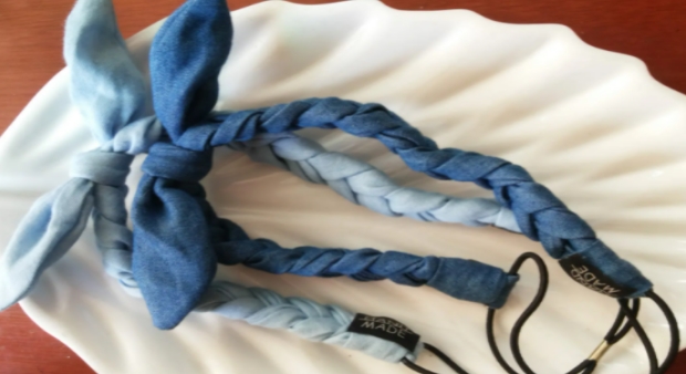 废布条手工编织可爱的儿童发带DIY方法怎么做