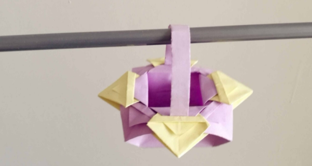 手工折纸花篮怎么做   这种作品要怎样才能快速完成