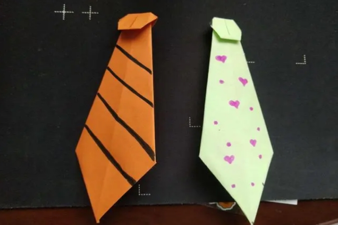 只要简单五小步 学会手工折纸领带
