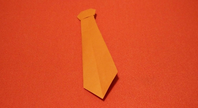 只要简单五小步 学会手工折纸领带