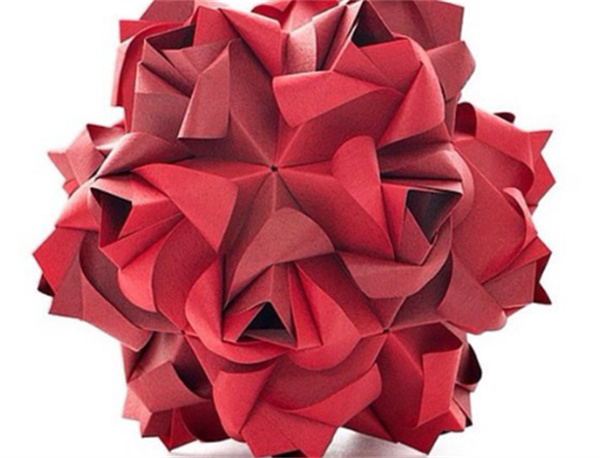 创意折纸花球作品 好看的纸花球图片欣赏