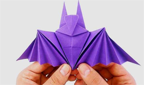 简单儿童折纸蝙蝠的折法