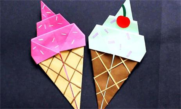 折纸冰淇淋的折法