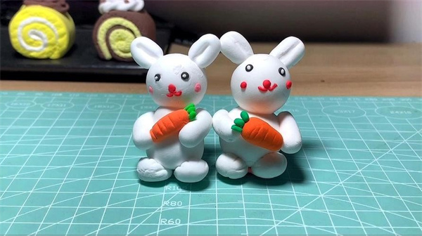 怎么用粘土制作兔子 超轻粘土做兔子的教程