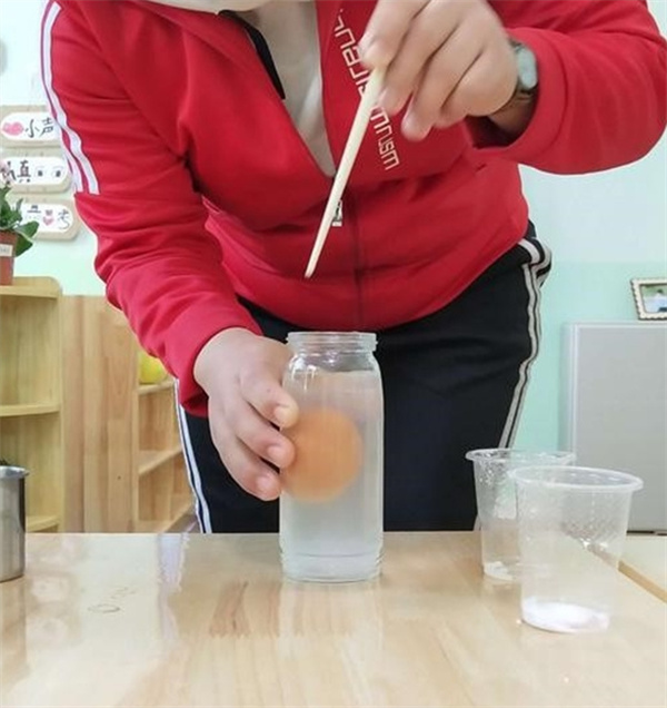 简单科学小实验：浮力原理让杯底的鸡蛋浮起来