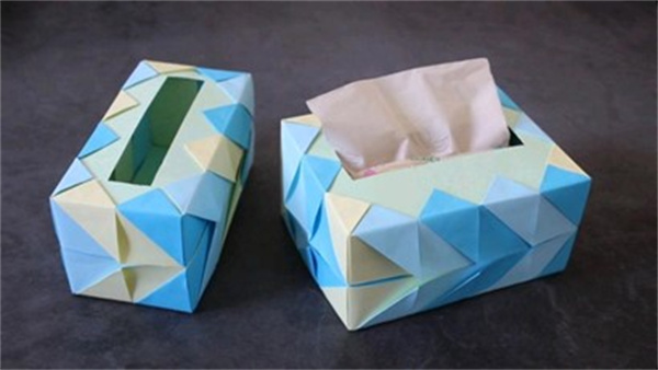 怎么折纸长方形纸巾盒 纸巾盒的折法图解教程