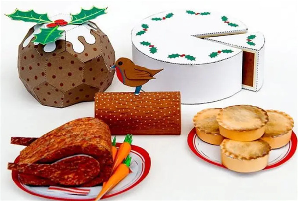 食物纸模型作品欣赏 用纸做的食物模型图片