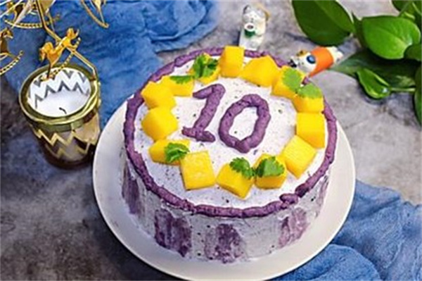 紫薯芒果蛋糕的做法