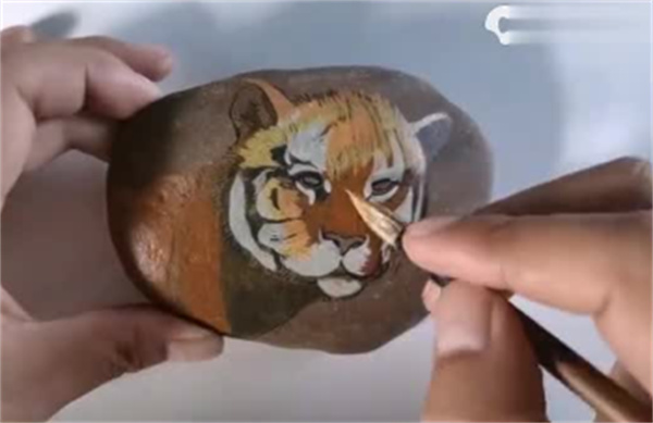 怎么画石头画的教程 石头画老虎的画法图解