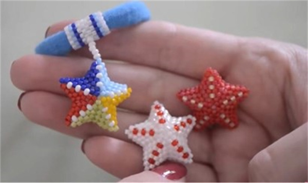 怎么用串珠做五角星 基础串珠五角星项链DIY
