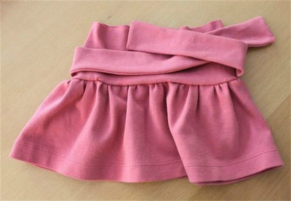 如何用旧T恤制作儿童裙子 小女孩百褶裙子的做法