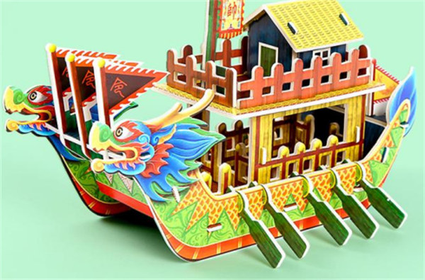 瓦楞纸龙舟模型的做法 儿童龙舟模型手工制作