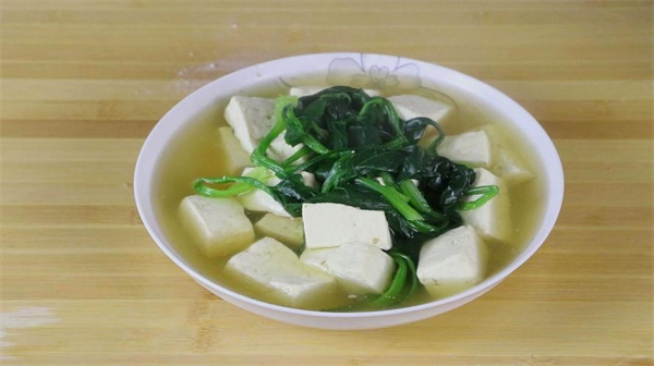 肉末菠菜豆腐汤