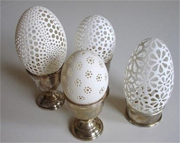 手工鸡蛋壳雕刻作品