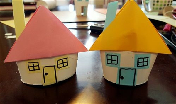 怎么做卷纸芯小房子 卷纸芯手工制作房屋