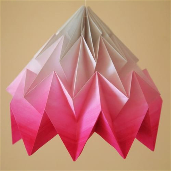 东南西北折纸做灯罩 创意手工折纸灯罩图片
