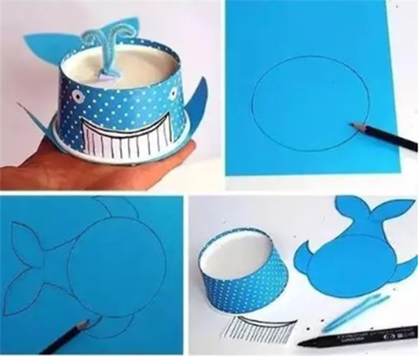 一次性纸杯怎么做鲸鱼 纸杯鲸鱼手工制作教程