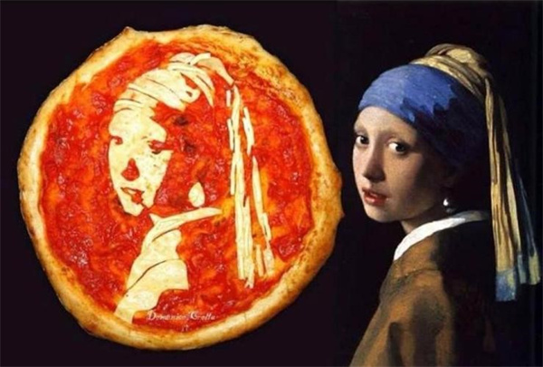 名人肖像画披萨图片 这么艺术怎么舍得食用