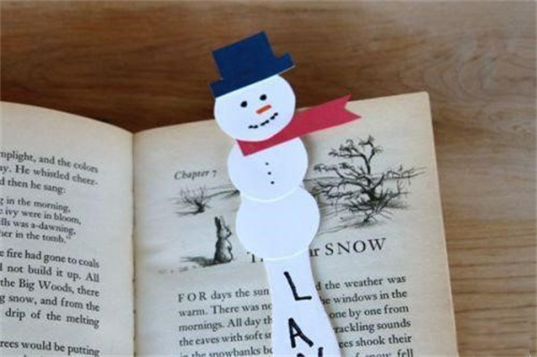 怎么做雪人书签的方法 冰棍棒制作雪人书签