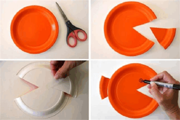 塑料餐盘制作可爱小鱼 儿童卡通小鱼的做法教程