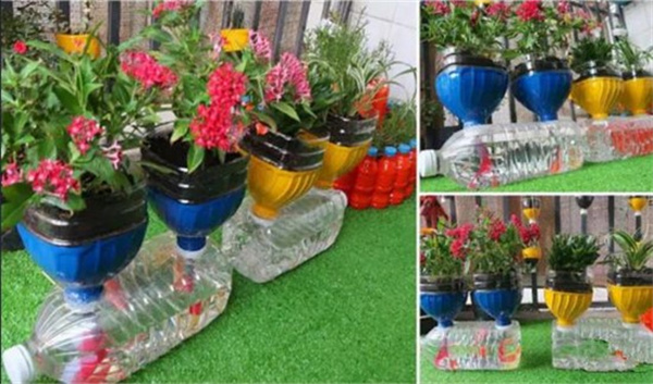 如何用饮料瓶做花盆架 塑料瓶多层花盆架制作