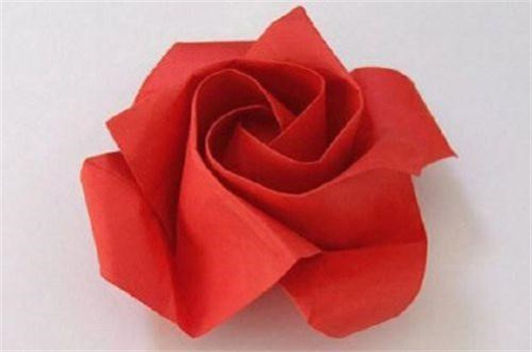 组合式玫瑰花的折法 立体玫瑰花折纸步骤图