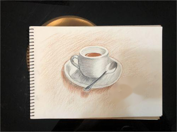 怎么DIY咖啡画作品 咖啡画画的图片欣赏