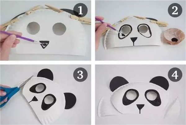 怎么做大嘴巴面具图片 卡纸制作动物嘴巴面具
