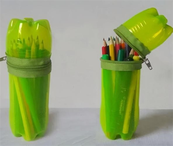 塑料瓶废物利用DIY收纳筒 塑料收纳筒小制作