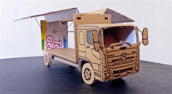 怎么把纸药盒废物利用 纸盒手工制作卡车模型