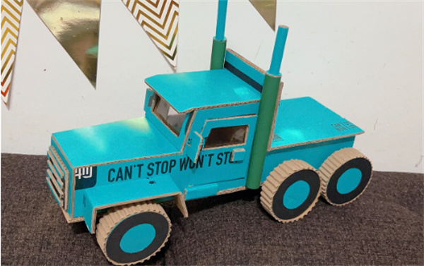 怎么把纸药盒废物利用 纸盒手工制作卡车模型