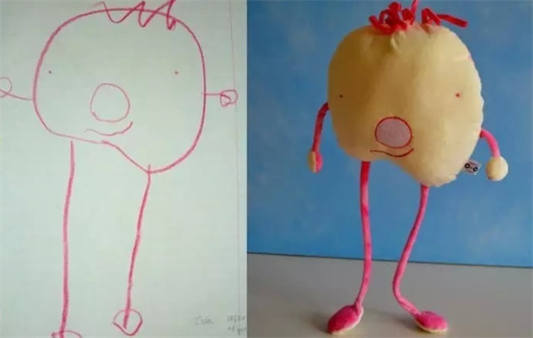 怎么做有创意的布偶 用布把孩子的涂鸦做出来