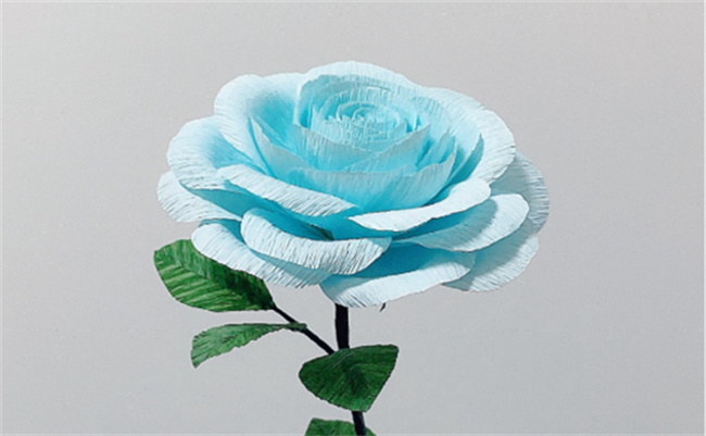 怎么做超美皱纹纸玫瑰 皱纹纸制作精美玫瑰花