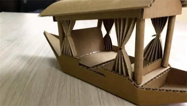 怎么做纸板船的方法 纸箱DIY制作载人船做法